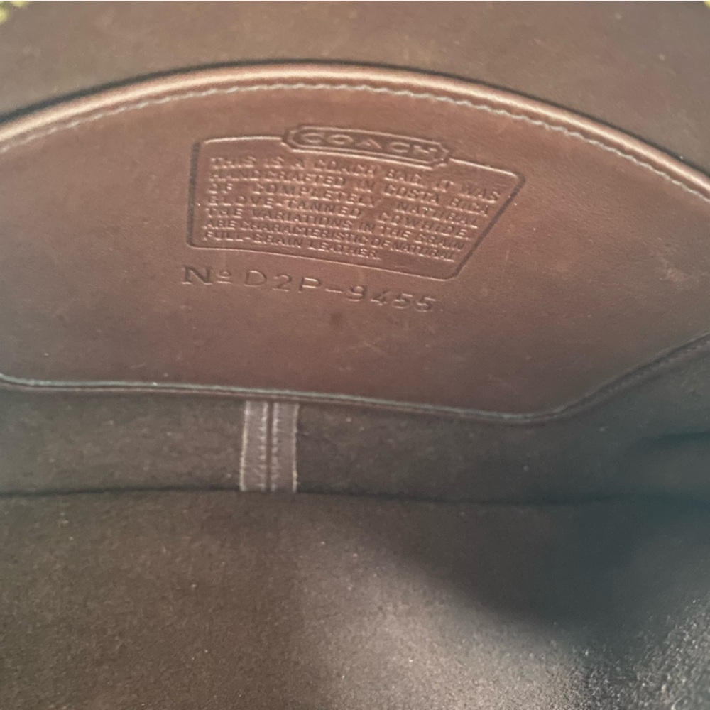 Vintage Coach Basic Bag No. 9455 Mahogany Brown Costa Rica Leather MINT CONDITIO - Picture 8 of 10